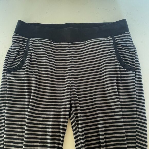 Gap, Gap Body Gray and Black Striped Jogger Pants Lounge Wear, Pockets, Small - Picture 2 of 4
